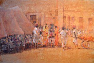 Dorpsscene, Jaipur